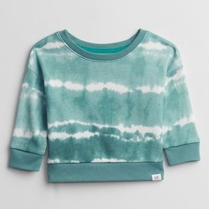 NWT 5T babyGap Gap Baby Toddler Tie-dye Sweatshirt Turquoise Smoke Blue Terry